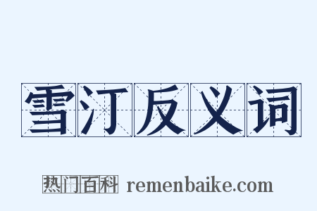 雪汀反义词是什么意思的图片